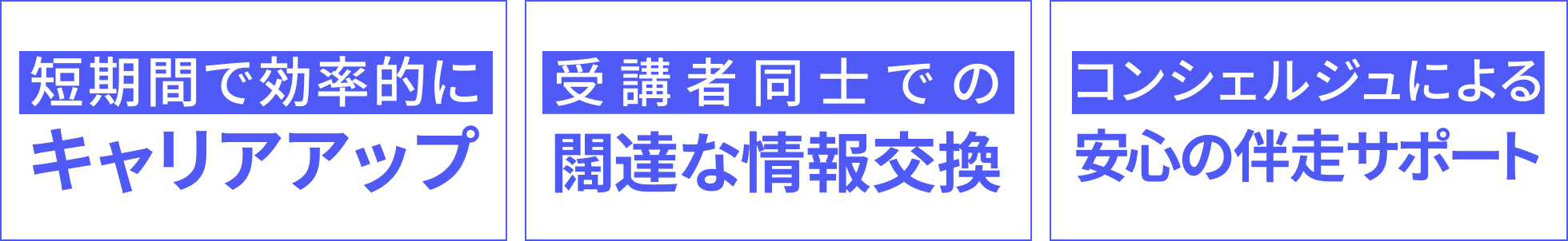短期間で効率的にキャリアアップできる3つの特長